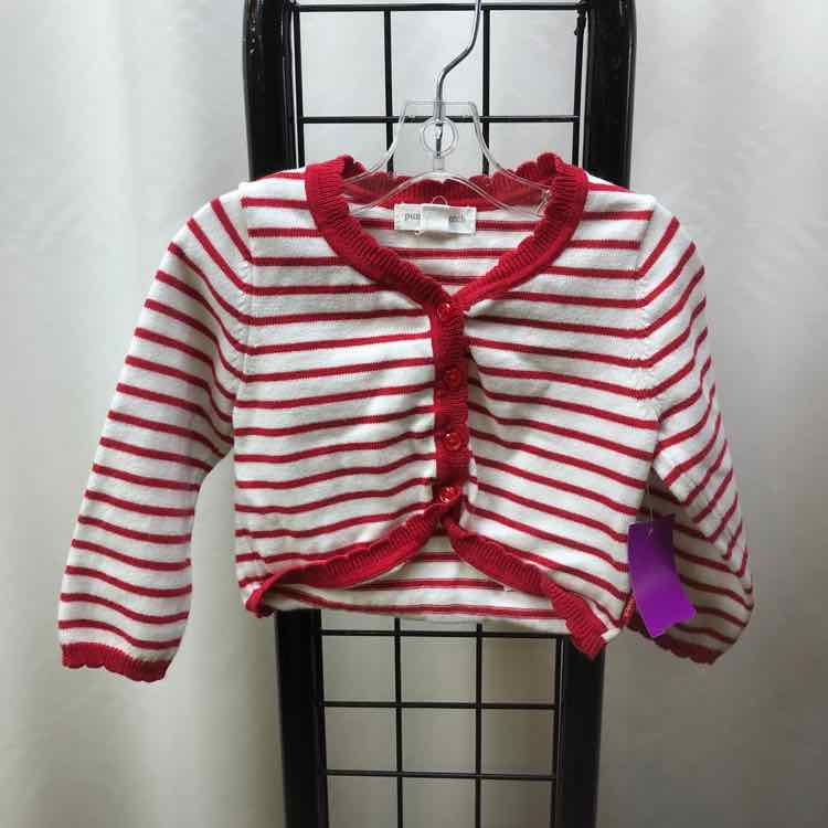 Pumpkin Patch Red Stripe Child Size 12-18 m Girl's Sweater