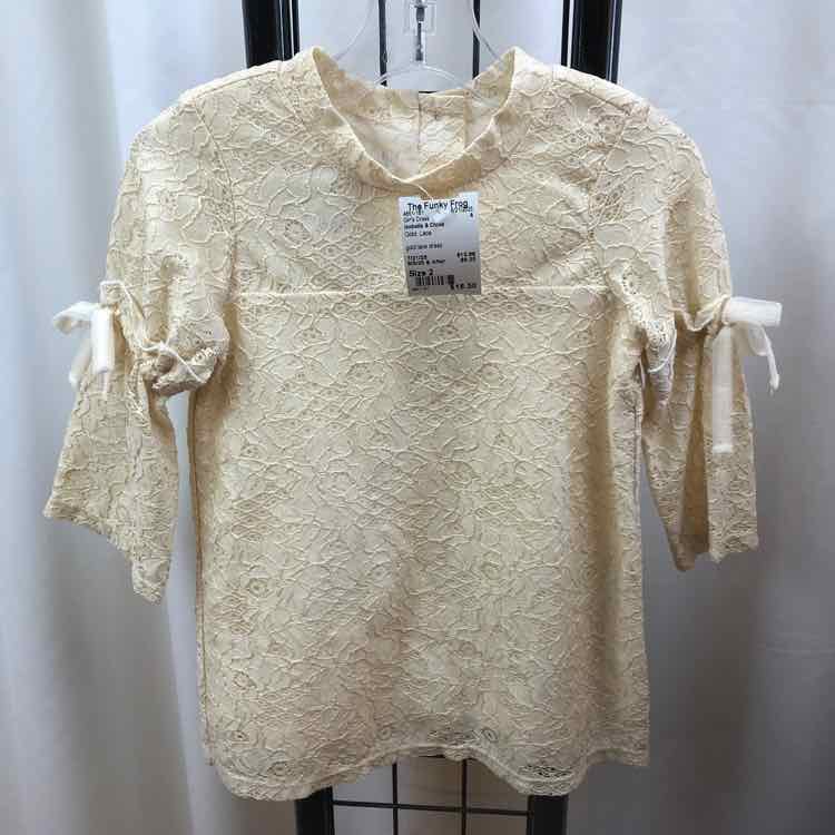 Isobella & Chloe Gold Lace Child Size 2 Girl's Dress