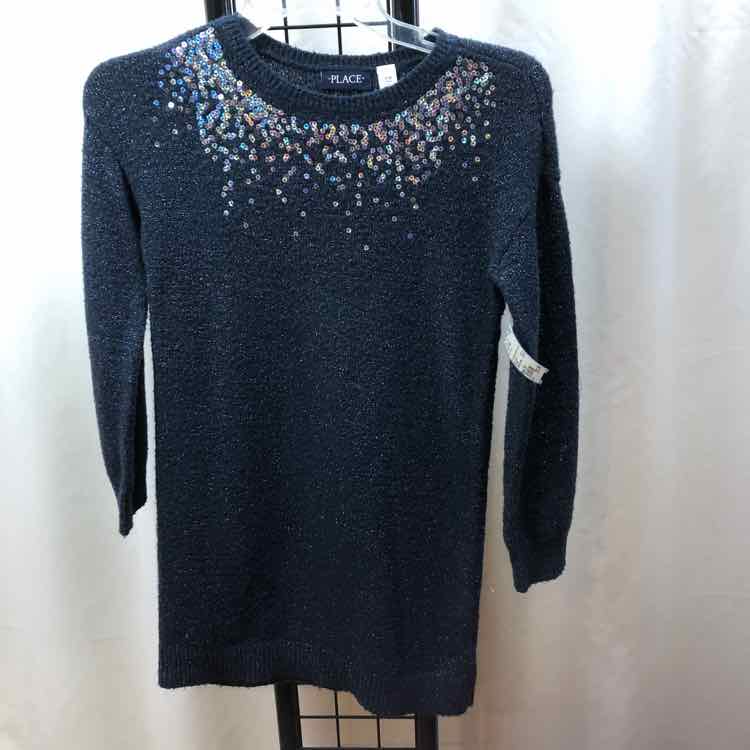 Children's Place Navy Sequin Child Size 7/8 Girl's Dress