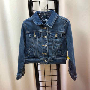 Cat & Jack Denim Solid Child Size 4/5 Girl's Jacket/Blazer