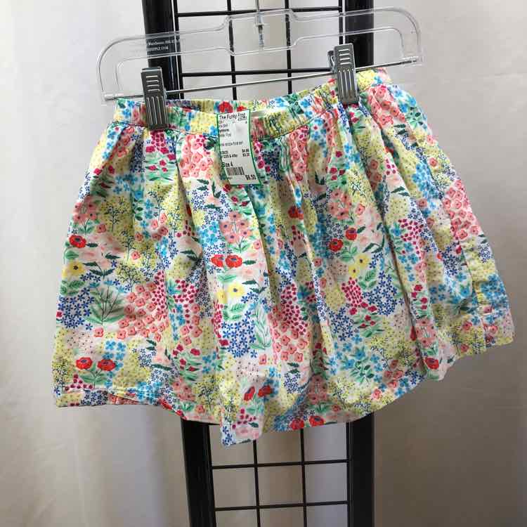 Gymboree White Floral Child Size 4 Girl's Skirt