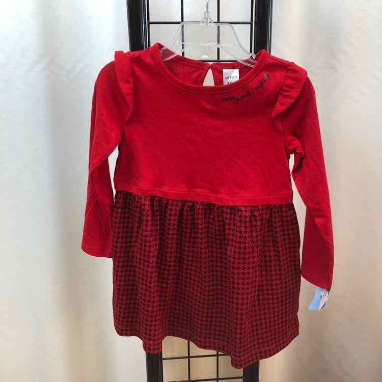 Carter's Red Christmas Child Size 24 m Girl's Dress