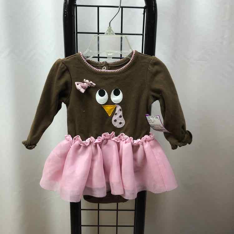 Koala Kids Brown Patch Child Size 3-6 Months Girl's Dress