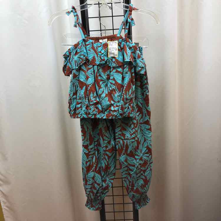 Janie and Jack Brown Floral Child Size 8 Girl's Outfit