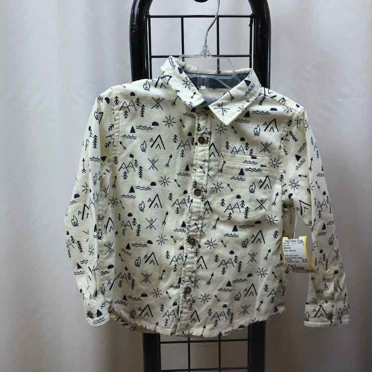 Gymboree White Patterned Child Size 2 Boy's Shirt