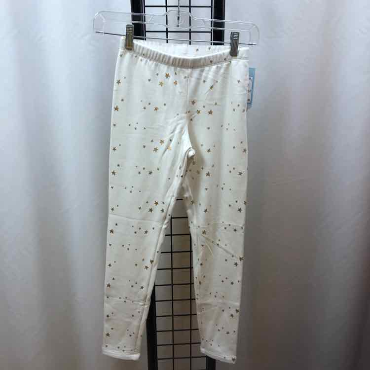 Cat & Jack White Stars Child Size 10/12 Girl's Leggings