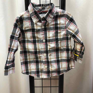 Gymboree Black Plaid Child Size 12-18 m Boy's Shirt