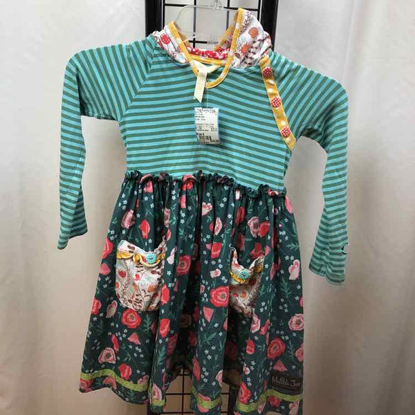 matilda jane green dress Stripe Child Size 6 Girl's Top10MOB