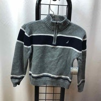 Nautica Gray Stripe Child Size 4 Boy's Sweater