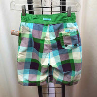 Johnnie B Green Plaid Child Size 8 Boy's Swimwear
