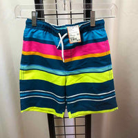Land's End Rainbow Stripe Child Size 6/7 Boy's Swimwear