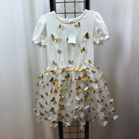 Sunny Fashion White Patch Child Size 5 Girl's Dress