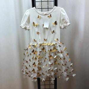 Sunny Fashion White Patch Child Size 5 Girl's Dress