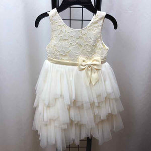 couture Princess Cream Solid Child Size 4 Girl's Dress