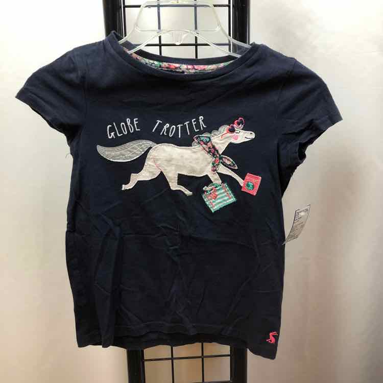 Joules Original Navy Patch Child Size 7/8 Girl's Shirt