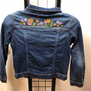 Garnet Hill Denim Embroidered Child Size 8/10 Girl's Jacket/Blazer