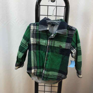 Gap Green Plaid Child Size 2 Boy's Shirt