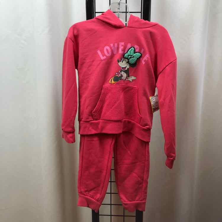 Disney Pink Character Child Size 5 Girl's Jogging Suit
