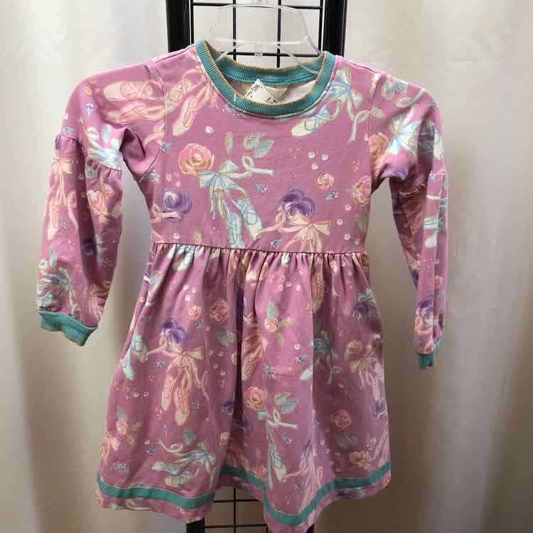 Matilda Jane Pink Patterned Child Size 6 Girl's Dress