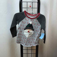 mudpie Gray Christmas Child Size 12-18 m Boy's Shirt