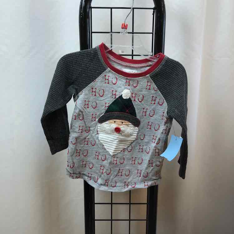 mudpie Gray Christmas Child Size 12-18 m Boy's Shirt