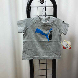 Puma Gray Logo Child Size 3-6 Months Boy's Shirt