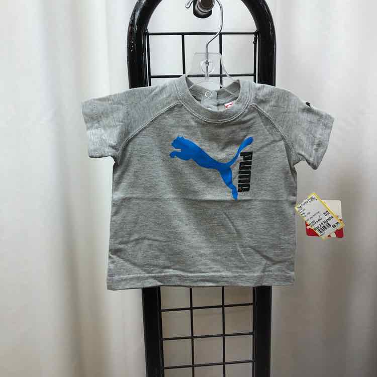 Puma Gray Logo Child Size 3-6 Months Boy's Shirt