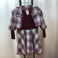 Just kids Gray Patterned Child Size 12 Girl's Dress