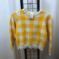 English Factory Recess Yellow Checkered Child Size 11/12 Girl's Sweater
