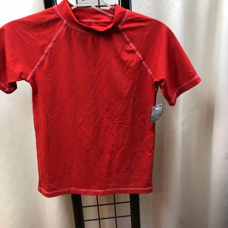 Garnet Hill Red Solid Child Size 6 Boy's Swimwear