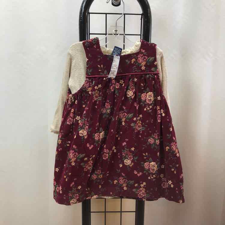 Ralph Lauren Red Floral Child Size 18-24 m Girl's Dress