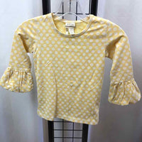 Matilda Jane Yellow Dotted Child Size 6 Girl's Shirt