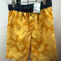 Tea Yellow Patterned Child Size 7 Boy's Swimwear