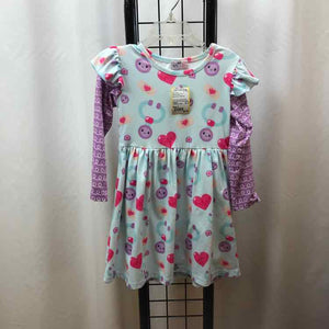 Pete & Lucy Baby Blue Patterned Child Size 3 Girl's Dress