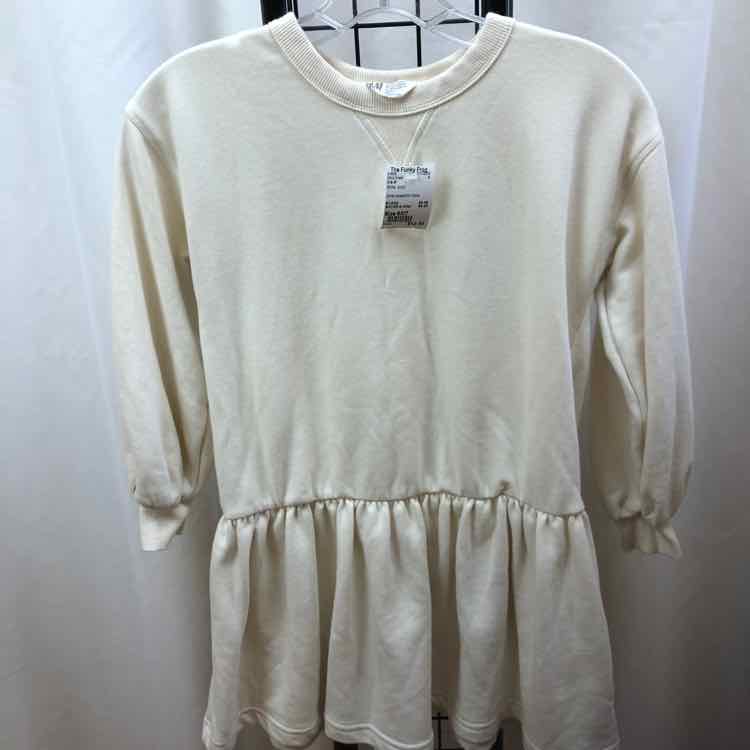 H & M White Solid Child Size 6X/7 Girl's Dress