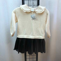 Zara White Solid Child Size 6 Girl's Dress