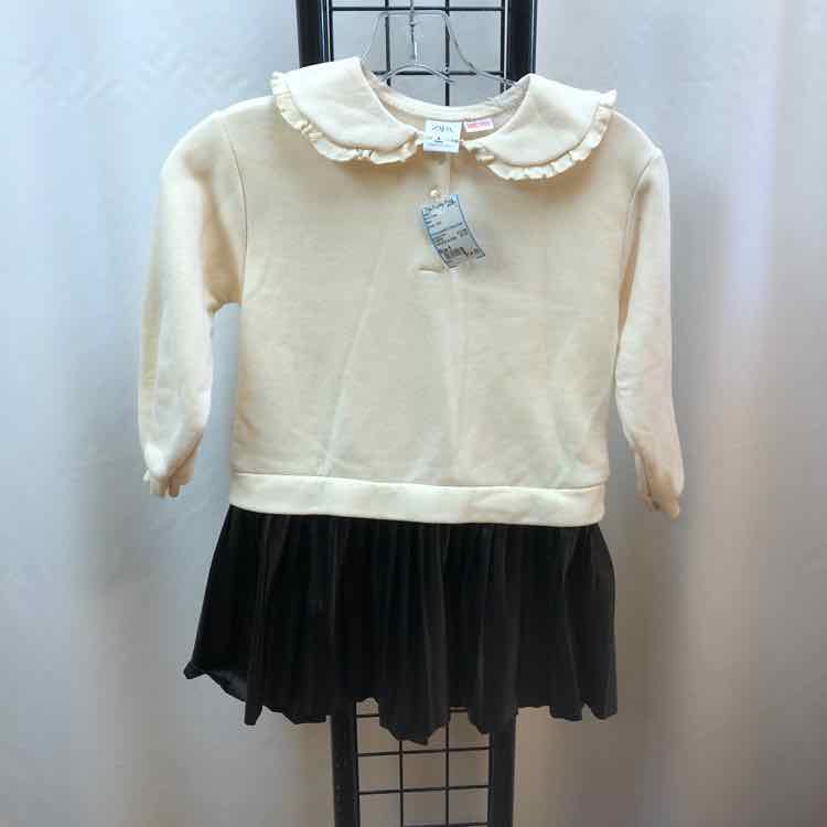Zara White Solid Child Size 6 Girl's Dress