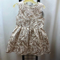Doe A Dear Gold Patterned Child Size 4 Girl's Dress
