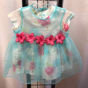 Baby Lulu Baby Blue Floral Child Size 9 m Girl's Dress