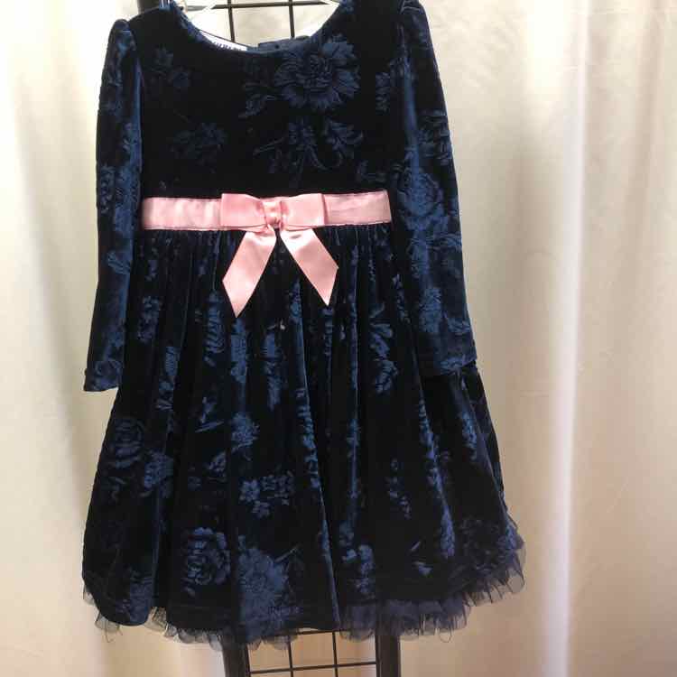 Blueberi Blvd Navy Solid Child Size 24 m Girl's Dress