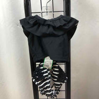 Ruffle butt Black Solid Child Size 6-12 m Girl's Swimwear