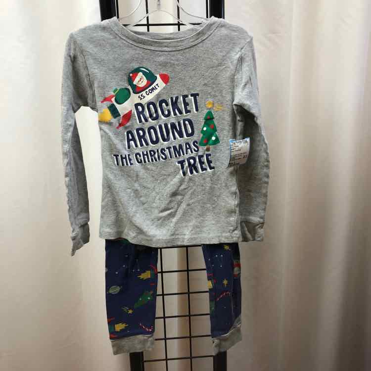 Carter's Gray Christmas Child Size 5 Boy's Pajamas