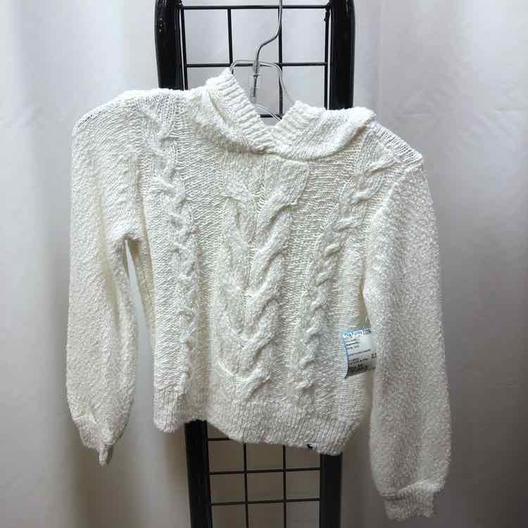 Abercrombie White Solid Child Size 5/6 Girl's Sweater