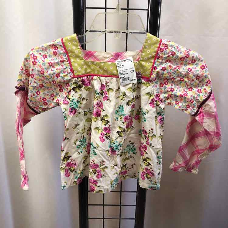 Matilda Jane White Floral Child Size 6 Girl's Shirt