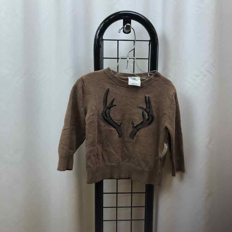 Genuine Kids Brown Graphic Child Size 2 Boy's Sweater
