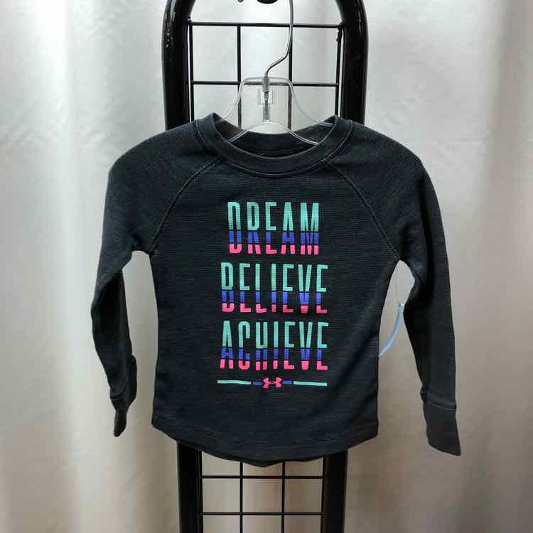 Under Armour Black Graphic Child Size 2 Girl's Shirt