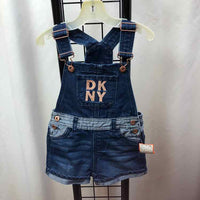 DKNY Denim Logo Child Size 4 Girl's Overalls
