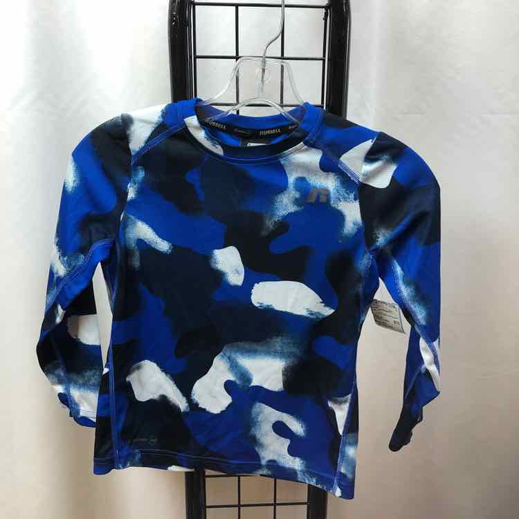 Russell Blue Camoflage Child Size 6/7 Boy's Shirt
