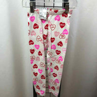 Cat & Jack White Hearts Child Size 4/5 Girl's Leggings