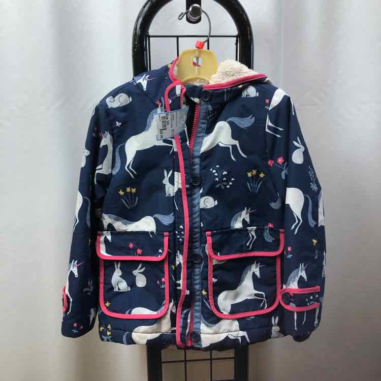 Mini Boden Navy Patterned Child Size 3/4 Girl's Outerwear